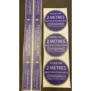 CORONA VIRUS LAMINATED FLOOR STICKER SET